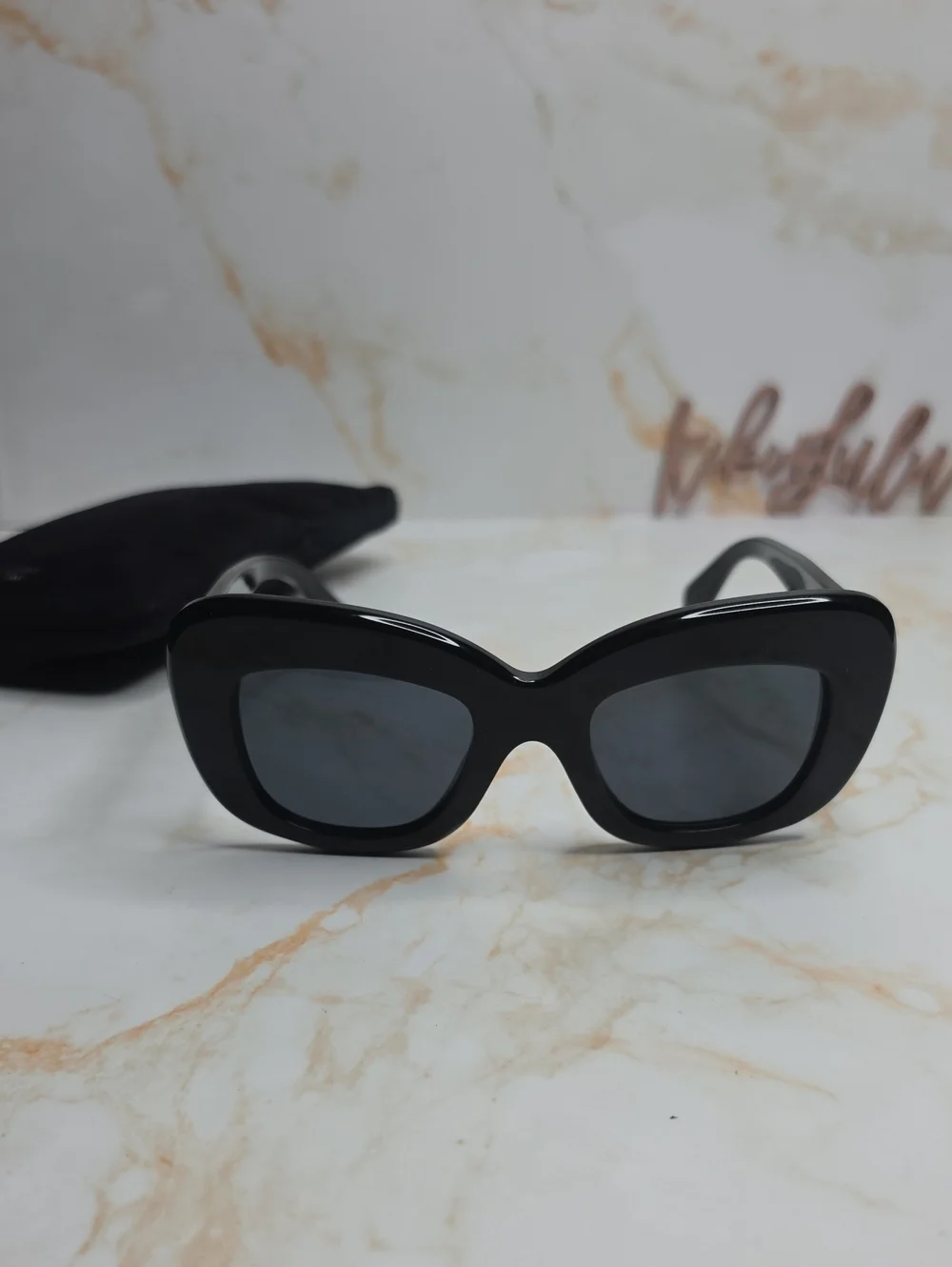 Celine Diane Oversized Black Sunglasses